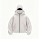 Unique double-layer hooded zippered sweater jacket, men's loose street fashion suitable for spring and autumn, novel design