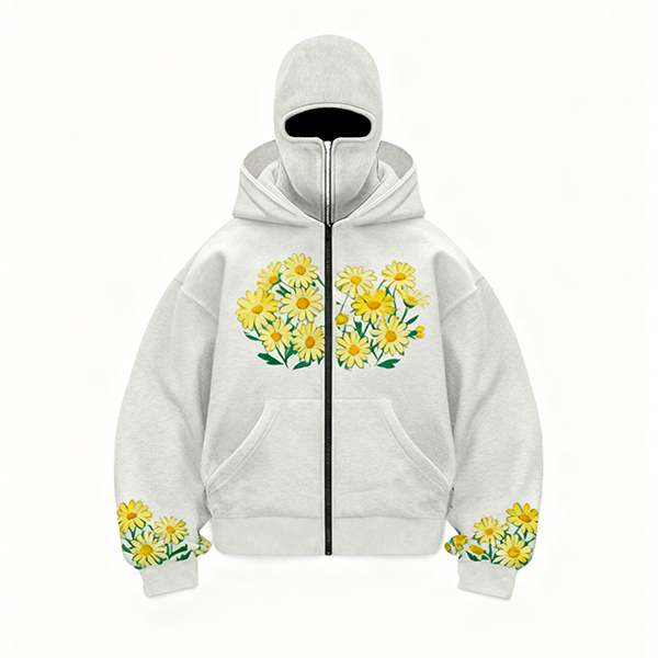 Innovative double-layer hooded zip sweater jacket, men's loose streetwear perfect for spring & autumn, one-of-a-kind design